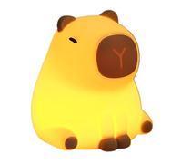 Capybara Veilleuse rechargeable en silicone pour chambre d'enfant | 3 réglages de vitesse - Lampe de nuit à LED en forme d'animal pour allaiter bébé enfant