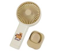 Capybara Ventilateur portatif électrique USB - Refroidisseur d'air silencieux rechargeable avec batterie - Accessoire de voyage compact pour l'intérieur et l'extérieur