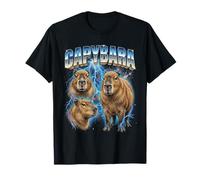 Capybara Vintage 80s Retro Funny Capybara 90's Hommes Femmes T-Shirt