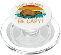 Capybara Vintage Retro Style Awesome Don't Worry, Be Capy PopSockets PopGrip pour MagSafe