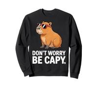 Capybara Vintage Retro Style Awesome Don't Worry, Be Capy Sweatshirt