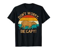 Capybara Vintage Retro Style Awesome Don't Worry, Be Capy T-Shirt