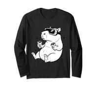 Capybara VR Joueur Drôle Réalité Virtuelle Gamer Manche Longue