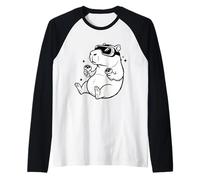 Capybara VR Joueur Drôle Réalité Virtuelle Gamer Manche Raglan