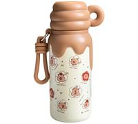 Capybara Water Bottle Isulate Insulate en acier inoxydable Bouteille d'eau Capybara pour les filles avec une sangle de sangle de boisson fuite pour les enfants, 14oz Kawaii