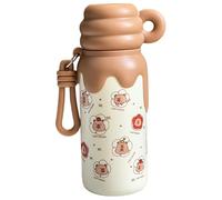 Capybara Water Bottle Liner en acier inoxydable Capybara Isulate Water Bottle with transport Strap Fowproof Drinking tasse pour enfants et filles, 14 oz, pour l'école