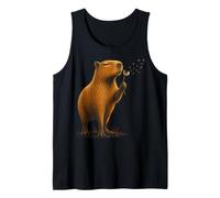 Capybara Wish Pissenlit Nature Lover Vintage Art Zoo Débardeur