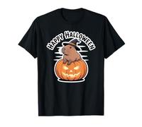 Capybara Witch Hat Happy Halloween Fall T-Shirt