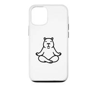 Capybara Yoga Lotus Méditation Zen Lover Noir Coque pour iPhone 12/12 Pro
