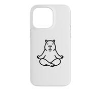 Capybara Yoga Lotus Méditation Zen Lover Noir Coque pour iPhone 14 Pro Max