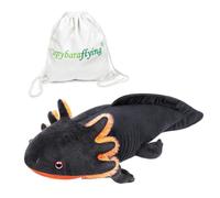 capybaraflying Jouet en Peluche lesté Salamandre,Jouet en Peluche lesté Axolotl réaliste, Oreiller Animal Orange câlin pour câliner, 30in 4.4 LB Jouet Peluche lesté Axolotl Cadeau Unique pour Enfants