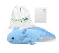 capybaraflying Jouet en Peluche lesté Salamandre, Jouet en Peluche lesté Axolotl réaliste, Oreiller Animal Bleu câlin pour câliner, 30in 4.4 LB Jouet Peluche lesté Axolotl Cadeau Unique pour Enfants
