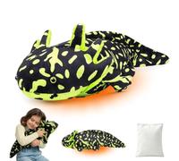 capybaraflying Jouet en Peluche lesté Salamandre, Jouet en Peluche lesté Axolotl réaliste, Oreiller Animal Vert câlin pour câliner, 30in 4.4 LB Axolotl Cadeau Unique pour Enfants