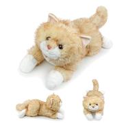 capybaraflying Peluche Chat Ragdoll lestée, chauffante et rafraîchissante, avec Un Coussin intérieur Amovible sur Le Ventre, Un Objet de Collection Doux et Confortable à Garder comme Compagnon -Jaune