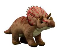 capybaraflying Peluche Tricératops réaliste de 52cm/21in,série Wild créative Peluche Tricératops, idéale pour décorer Une scène d'anniversaire,Dinosaure Jouet éducatif Amusant pour Enfants (Rouge)