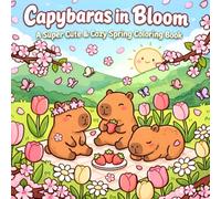 Capybaras in Bloom | A Super Cute & Cozy Spring Coloring Book: Kawaii Flower Coloring Book with Adorable Capybaras, Blossom Scenes & Relaxing Happy Animals