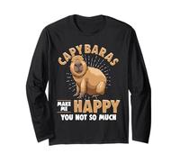 Capybaras Make Me Happy You Not So Much Funny Animal Blague Manche Longue