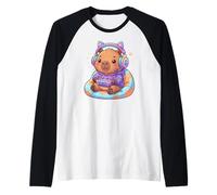 Capybaras Rodents Gaming Can't Hear You I'm Gaming Capybara Manche Raglan