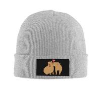 Capybaras Roses Femme Homme Bonnets Tricoté Classique Bonnets Hiver Chaud Bonnet De Trawler pour Course À Pied Sport Cyclisme
