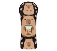 Capybaras Tea Ensemble de housses de golf en cuir de qualité supérieure imperméables avec étiquettes interchangeables pour conducteur/bois de parcours/hybride