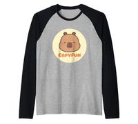 CapyFun Capybara Joli Logo Cercle Lumineux Manche Raglan
