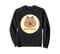 CapyFun Capybara Joli Logo Cercle Lumineux Sweatshirt