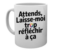 Capzy Attends Laisse-Moi Trop Réfléchir À Ça Un Verre Bière Agresser Tasse Tasse Mug Cup