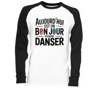 Capzy Aujourd’Hui Est Un Bon Jour pour Danser Blanc Unisex Baseball T-Shirt Mens Womens Baseball