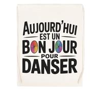 Capzy Aujourd’hui Est Un Bon Jour Pour Danser Un Verre Bière Agresser Tasse Sac à Provisions Réutilisable Shopping Bag Beige