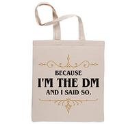 Capzy Because Im The Master And I Said So Funny Tabletop Rpg Meme Sac à Provisions Réutilisable Shopping Bag Beige
