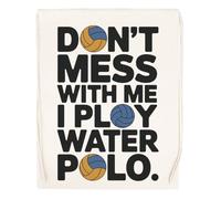 Capzy Dont Mess With Me I Play Water Polo Sac à Provisions Réutilisable Shopping Bag Beige