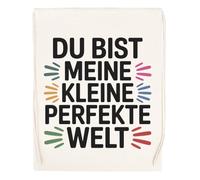 Capzy Du Bist Meine Kleine Perfekte Welt Glas Bier Becher Tasse Sac à Provisions Réutilisable Shopping Bag Beige