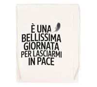 Capzy È Una Bellissima Giornata Per Lasciarmi In Pace Bicchiere Birra Tazza Sac à Provisions Réutilisable Shopping Bag Beige