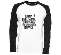 Capzy È Una Bellissima Giornata per Lasciarmi in Pace Blanc Unisex Baseball T-Shirt Mens Womens Baseball