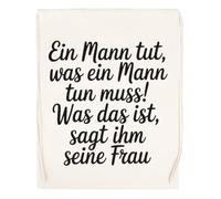 Capzy Ein Mann Tut Was Ein Mann Tun Muss Was Das Ist Glas Bier Becher Tasse Sac à Provisions Réutilisable Shopping Bag Beige