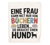 Capzy Eine Frau Kann Nicht Nur Von Büchern Leben Glas Bier Becher Tasse Sac à Provisions Réutilisable Shopping Bag Beige
