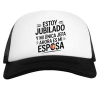 Capzy Estoy Jubilado Y Mi Única Jefa Ahora ES Mi Esposa Vidrio Cerveza Taza Casquette De Baseball Unisexe Blanche Et Noire Baseball Cap Unisex Black White