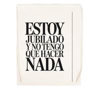 Capzy Estoy Jubilado Y No Tengo Que Hacer Nada Vidrio Cerveza Taza Sac à Provisions Réutilisable Shopping Bag Beige