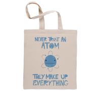 Capzy Excusez-Moi Pendant Que Je Fais De La Science Ne Faites Jamais Confiance À Un Atome, Ils Font Tout Sac de Shopping Beige Shopping Bag Beige