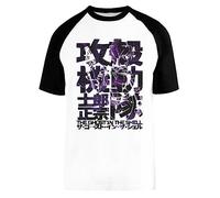 Capzy Ghost in The Shell Motoko Kusanagi Blanc Unisex Baseball T-Shirt Manches Courtes Mens Womens
