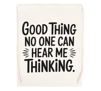 Capzy Good Thing No One Can Hear Me Thinking Sac à Provisions Réutilisable Shopping Bag Beige
