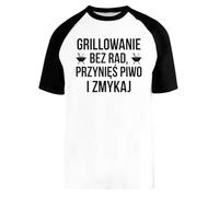Capzy Grillowanie - Bez Rad Przynieś Piwo I Zmykaj Baseball T-Shirt Unisex Men Women Short Sleeve