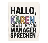 Capzy Hallo Ich Bin Karen Ich Will Mit Dem Manager Sprechen Glas Bier Becher Tasse Sac à Provisions Réutilisable Shopping Bag Beige