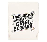 Capzy I Motociclisti Non Diventano Grigi È Cromo Bicchiere Birra Tazza Sac à Provisions Réutilisable Shopping Bag Beige