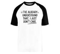 Capzy I’ve Already Understood That I Just Don’t Care Baseball T-Shirt Unisex Men Women Short Sleeve