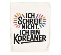 Capzy Ich Schreie Nicht Ich Bin Koreaner Glas Bier Becher Tasse Sac à Provisions Réutilisable Shopping Bag Beige