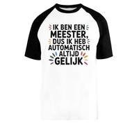 Capzy IK Ben Een Meester Dus IK Heb Baseball T-Shirt Unisex Men Women Short Sleeve