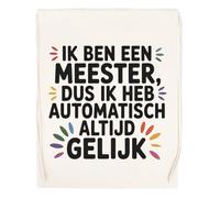 Capzy Ik Ben Een Meester Dus Ik Heb Glas Bier Mok Beker Sac à Provisions Réutilisable Shopping Bag Beige