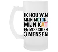 Capzy Ik Hou Van Mijn Motor Mijn Kat En Glas Bier Mok Beker Chope À Biere Beer Mug
