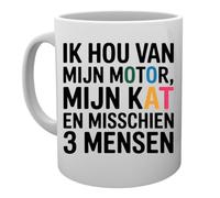 Capzy Ik Hou Van Mijn Motor Mijn Kat En Glas Bier Mok Beker Tasse Mug Cup